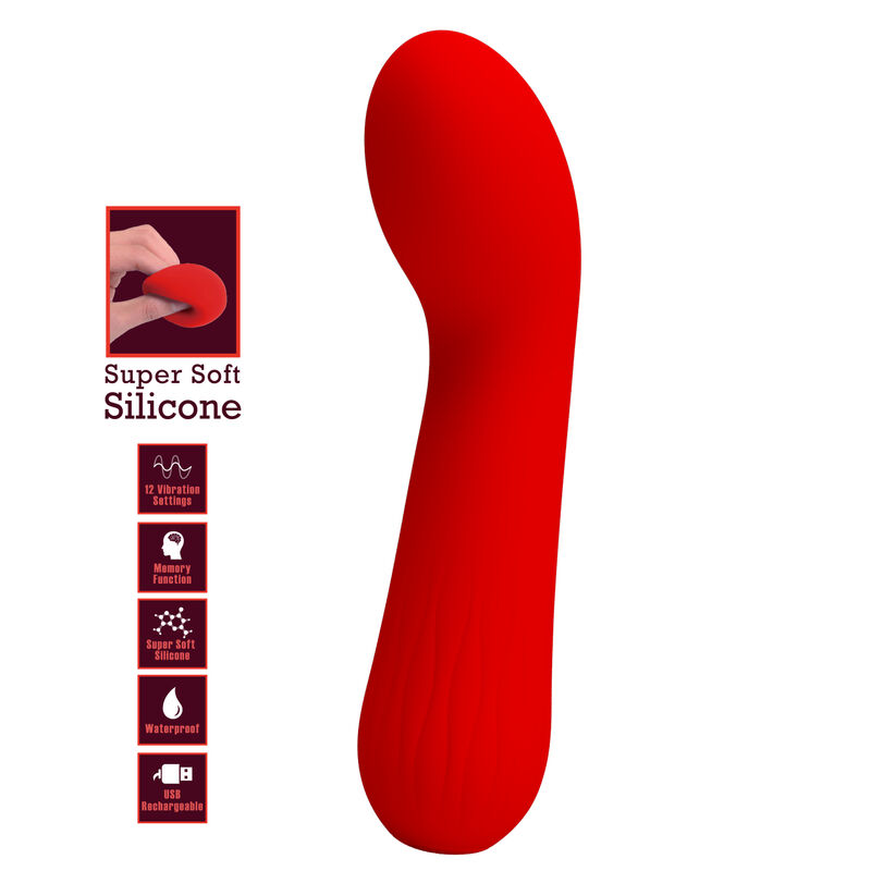 PRETTY LOVE - FAUN WIEDERAUFLADBARER VIBRATOR ROT