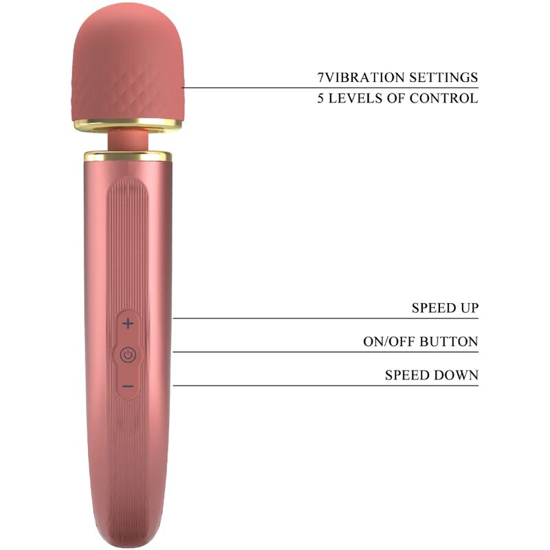 PRETTY LOVE - MASSAGER 7 VIBRATIONSMODI ROSA