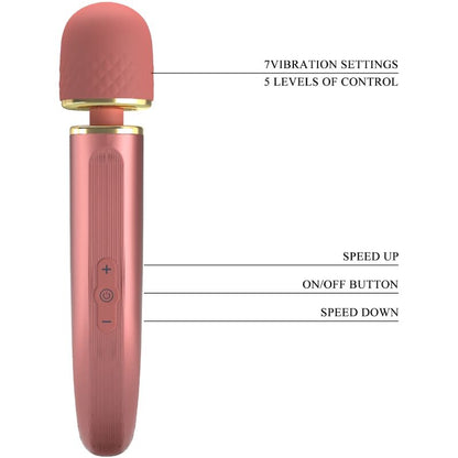 PRETTY LOVE - MASSAGER 7 VIBRATIONSMODI ROSA