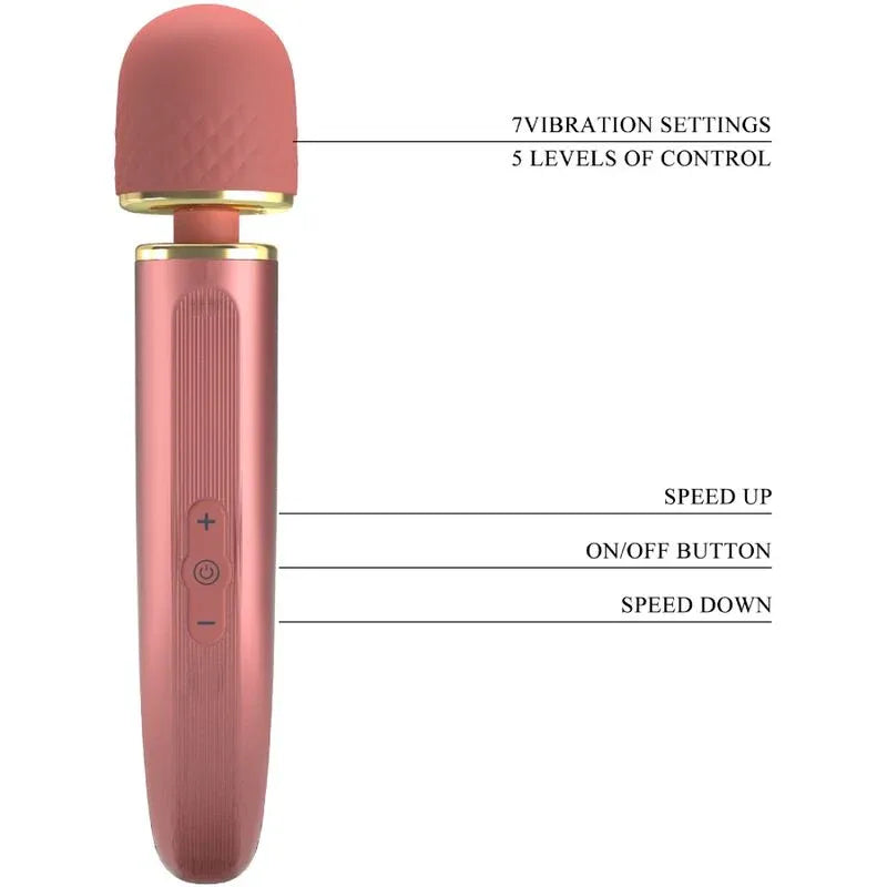PRETTY LOVE - MASSAGER 7 VIBRATIONSMODI ROSA - Vanelion Paradise