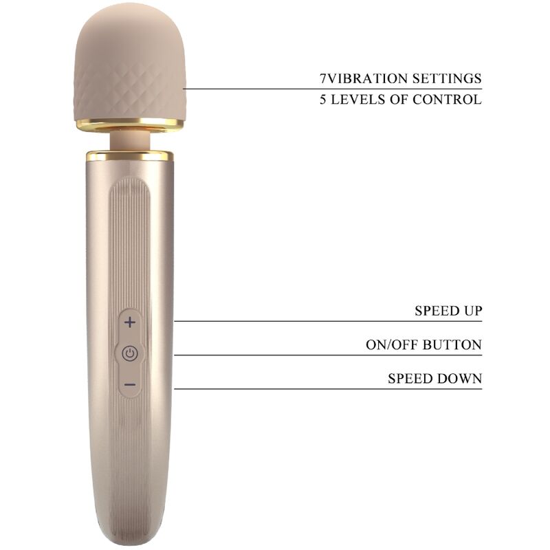 PRETTY LOVE - MASSAGER 7 VIBRATIONSMODI CHAMPAGNER