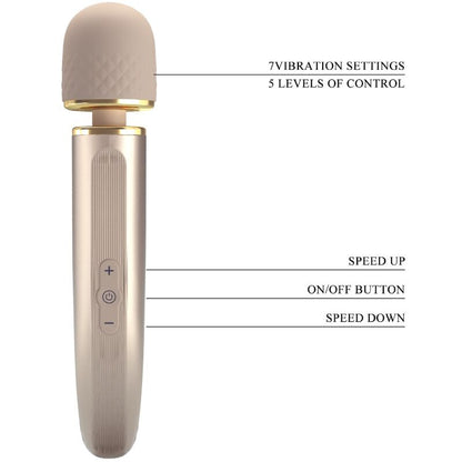 PRETTY LOVE - MASSAGER 7 VIBRATIONSMODI CHAMPAGNER