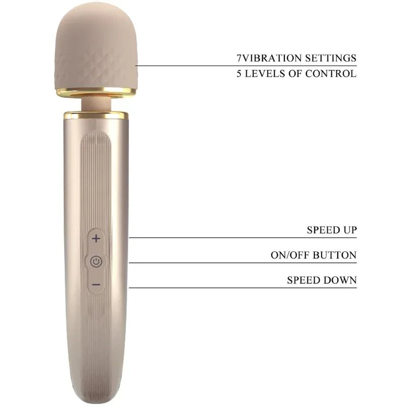 PRETTY LOVE - MASSAGER 7 VIBRATIONSMODI CHAMPAGNER - Vanelion Paradise