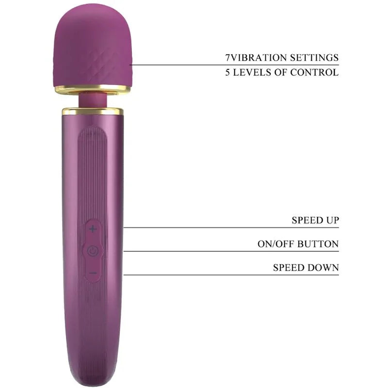 PRETTY LOVE - MASSAGER 7 VIBRATIONSMODI LILA - Vanelion Paradise