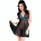CHILIROSE - CR 4214 BABYDOLL ROSA & SCHWARZ S/M - Vanelion Paradise