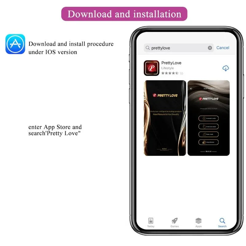 PRETTY LOVE - JAYLEEN VIBRATOR MIT APP-FERNBEDIENUNG LILA - Vanelion Paradise