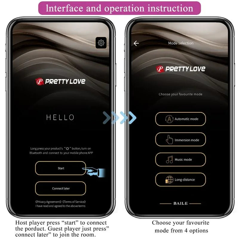 PRETTY LOVE - JAYLEEN VIBRATOR MIT APP-FERNBEDIENUNG LILA - Vanelion Paradise
