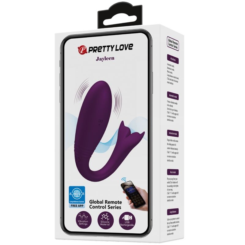 PRETTY LOVE - JAYLEEN VIBRATOR MIT APP-FERNBEDIENUNG LILA