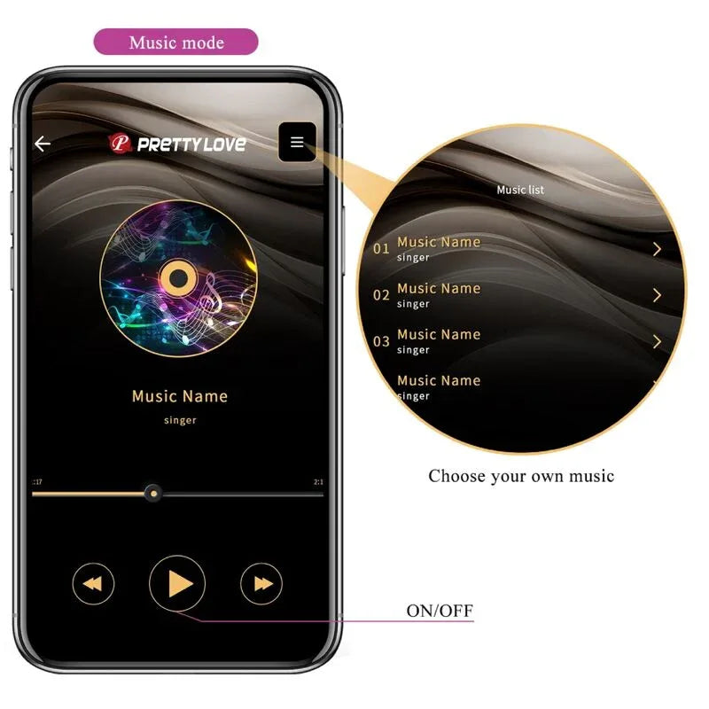PRETTY LOVE - JAYLEEN VIBRATOR MIT APP-FERNBEDIENUNG LILA - Vanelion Paradise