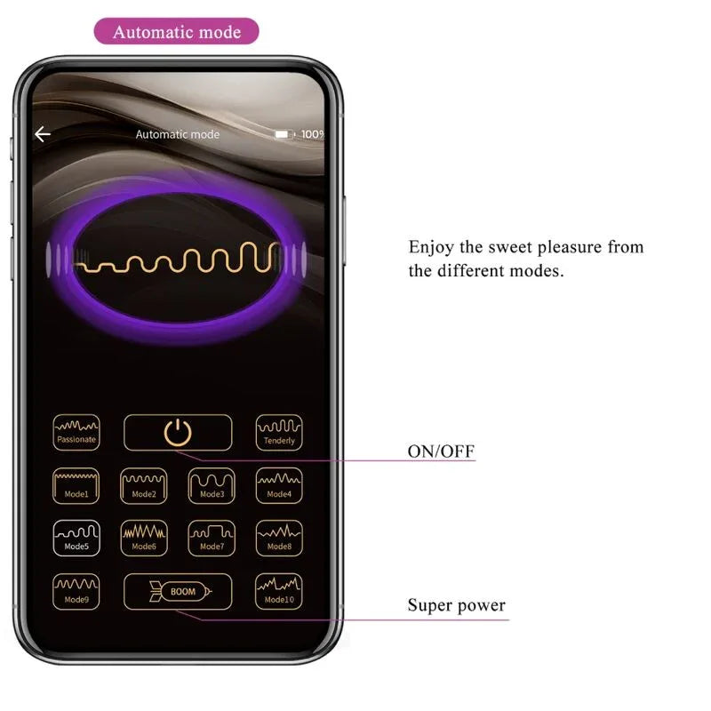 PRETTY LOVE - JAYLEEN VIBRATOR MIT APP-FERNBEDIENUNG LILA - Vanelion Paradise