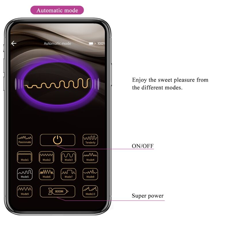 PRETTY LOVE - JAYLEEN VIBRATOR MIT APP-FERNBEDIENUNG LILA