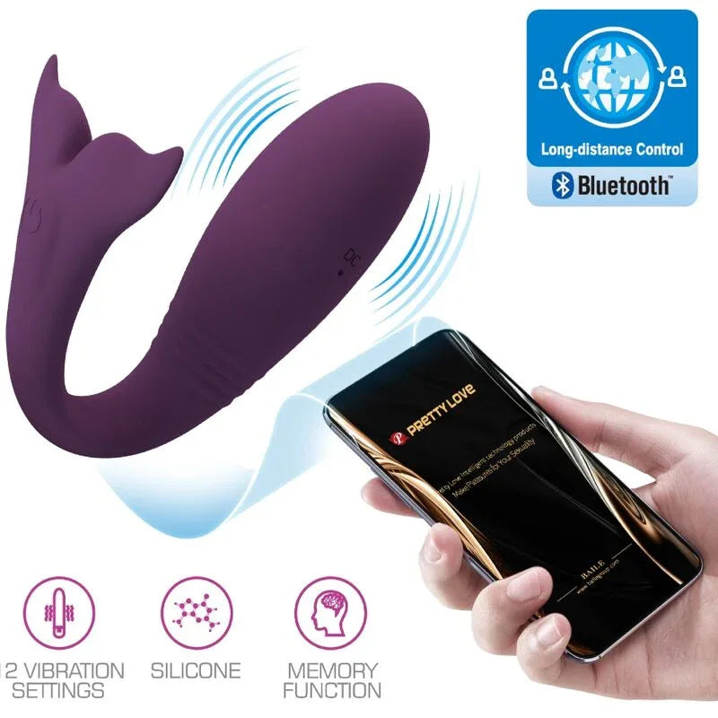 PRETTY LOVE - JAYLEEN VIBRATOR MIT APP-FERNBEDIENUNG LILA - Vanelion Paradise