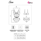 LIVCO CORSETTI FASHION - HAWAIN LC 90665 BODY SCHWARZ L/XL