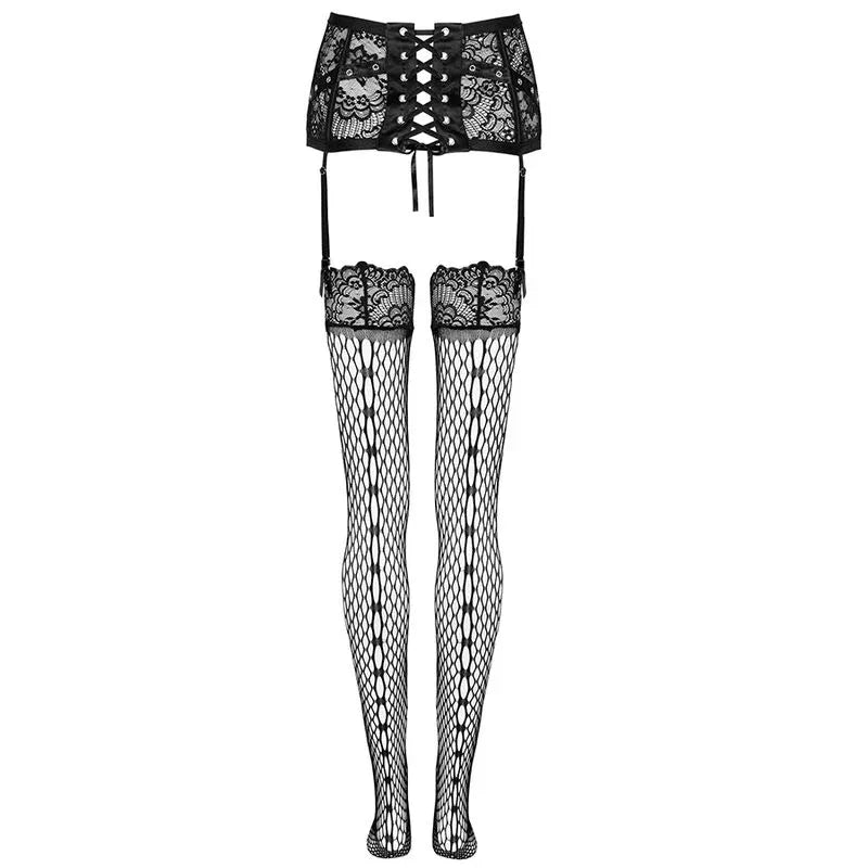LIVCO CORSETTI FASHION - STRUMPFGÜRTEL + STRÜMPFE SCHWARZ - Vanelion Paradise
