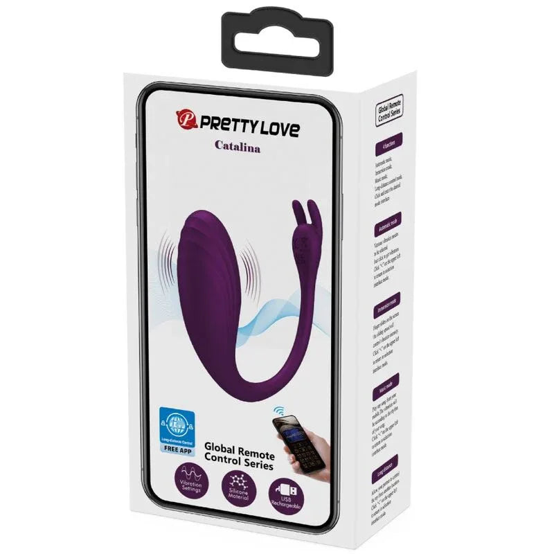 PRETTY LOVE - CATALINA VIBRATOR APP FERNBEDIENUNG LILA - Vanelion Paradise