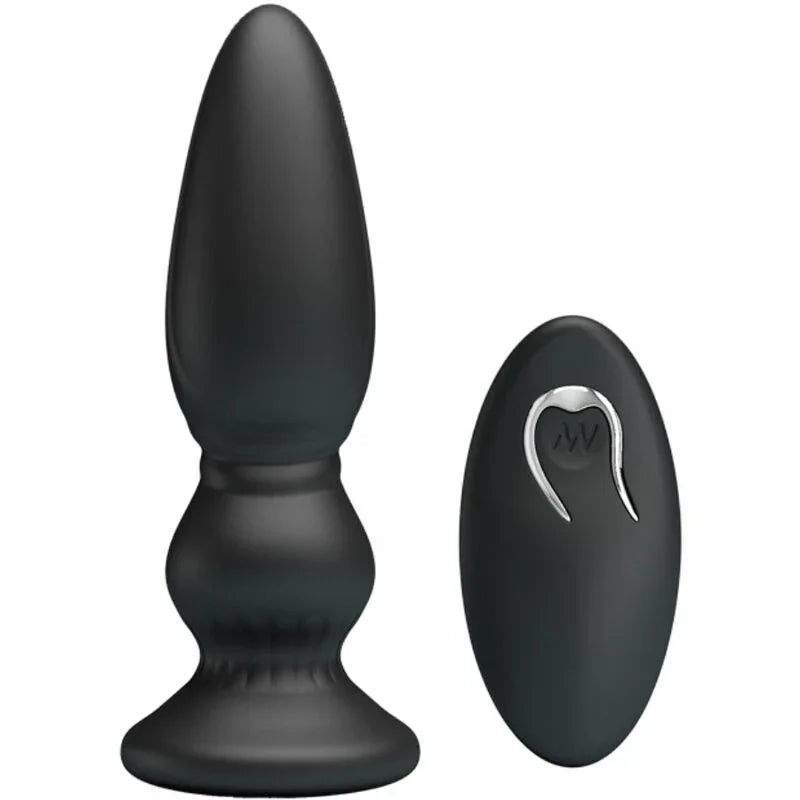 MR PLAY - LEISTUNGSSTARKER VIBRATOR MIT FERNBEDIENUNG, ANALSTECKER, SCHWARZ - Vanelion Paradise