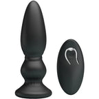 MR PLAY - LEISTUNGSSTARKER VIBRATOR MIT FERNBEDIENUNG, ANALSTECKER, SCHWARZ - Vanelion Paradise