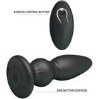MR PLAY - LEISTUNGSSTARKER VIBRATOR MIT FERNBEDIENUNG, ANALSTECKER, SCHWARZ - Vanelion Paradise