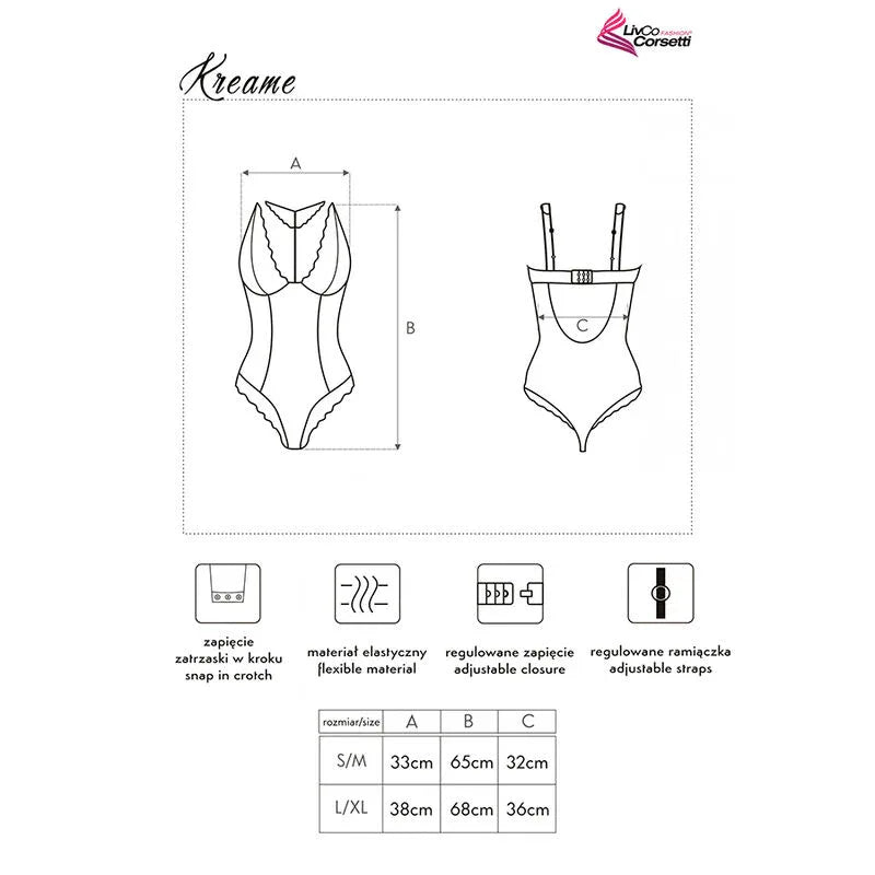 LIVCO CORSETTI FASHION - KREAME LC 90546 KÖRPER SCHWARZ - Vanelion Paradise
