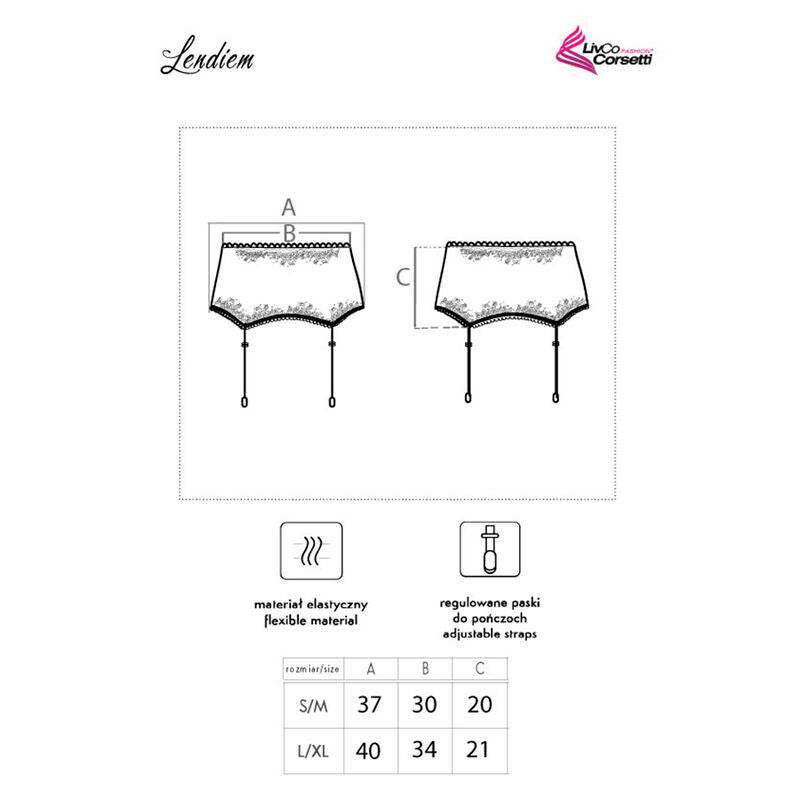 LIVCO CORSETTI FASHION - LENDIEM LC 90554-1 STRUMPFGÜRTEL SCHWARZ - Vanelion Paradise