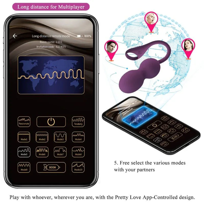 PRETTY LOVE - ELVIRA KEGEL BALLS APP FERNBEDIENUNG LILA - Vanelion Paradise