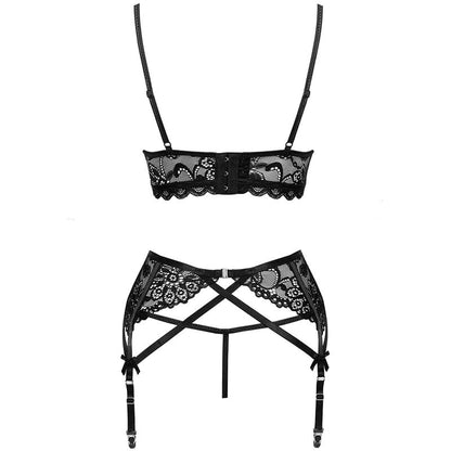 LIVCO CORSETTI FASHION - MORIDAM LC 90552 BH + STRUMPFGÜRTEL + HÖSCHE NEGRO