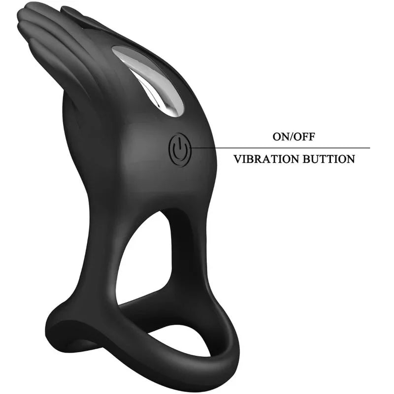 PRETTY LOVE - SILAS VIBRANT PENIS RING 7 VIBRATIONEN SCHWARZES SILIKON - Vanelion Paradise