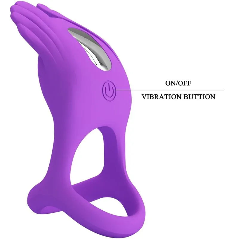 PRETTY LOVE - SILAS VIBRANT PENIS RING 7 VIBRATIONEN LILA SILIKON - Vanelion Paradise