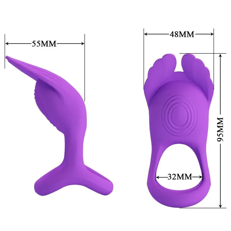 PRETTY LOVE - SILAS VIBRANT PENIS RING 7 VIBRATIONEN LILA SILIKON - Vanelion Paradise