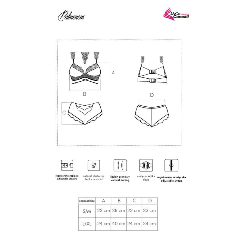 LIVCO CORSETTI FASHION - PALMENOM LC 90614 BH + HÖSCHEN SCHWARZ - Vanelion Paradise