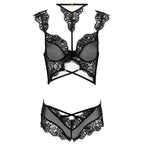 LIVCO CORSETTI FASHION - PALMENOM LC 90614 BH + HÖSCHEN SCHWARZ L/XL