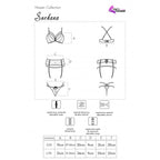 LIVCO CORSETTI FASHION - SNEHANA LC 90443 BH + STRUMPFGÜRTEL + HÖSCHE SCHWARZ L/XL
