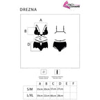 LIVCO CORSETTI FASHION - DREZNA LC 90733 BH + PANTY SCHWARZ L/XL