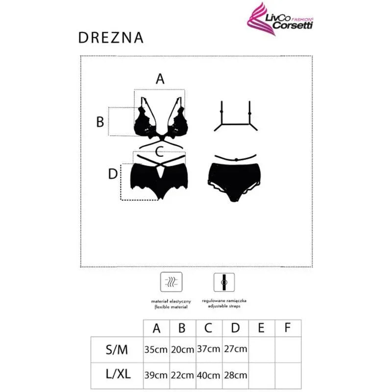 LIVCO CORSETTI FASHION - DREZNA LC 90733 BH + HÖSCHEN SCHWARZ - Vanelion Paradise
