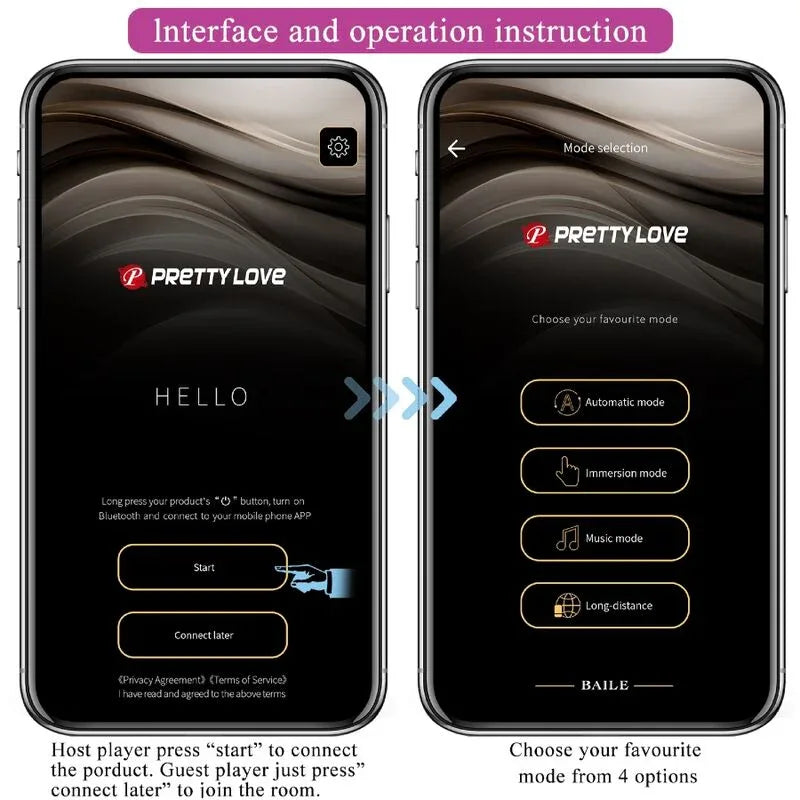 PRETTY LOVE - BILLY VIBRATIONSFERNBEDIENUNG LILA KOSTENLOSE APP - Vanelion Paradise