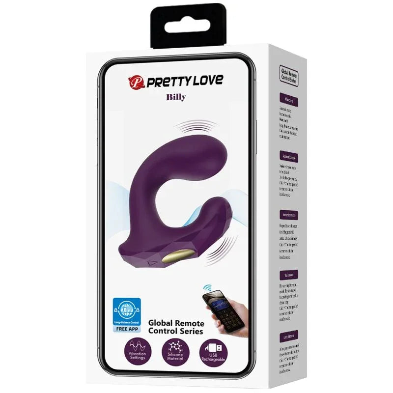 PRETTY LOVE - BILLY VIBRATIONSFERNBEDIENUNG LILA KOSTENLOSE APP - Vanelion Paradise