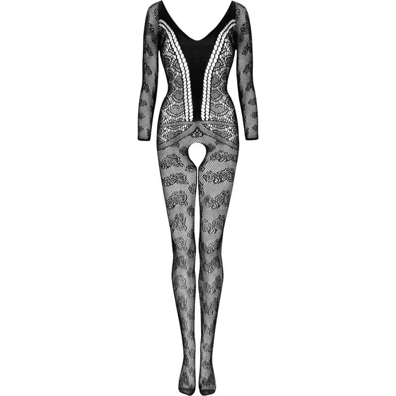 LIVCO CORSETTI FASHION - CORDILL LC 17358 BODYSTOCKING CROTCHLESS SCHWARZ EINE GRÖSSE - Vanelion Paradise