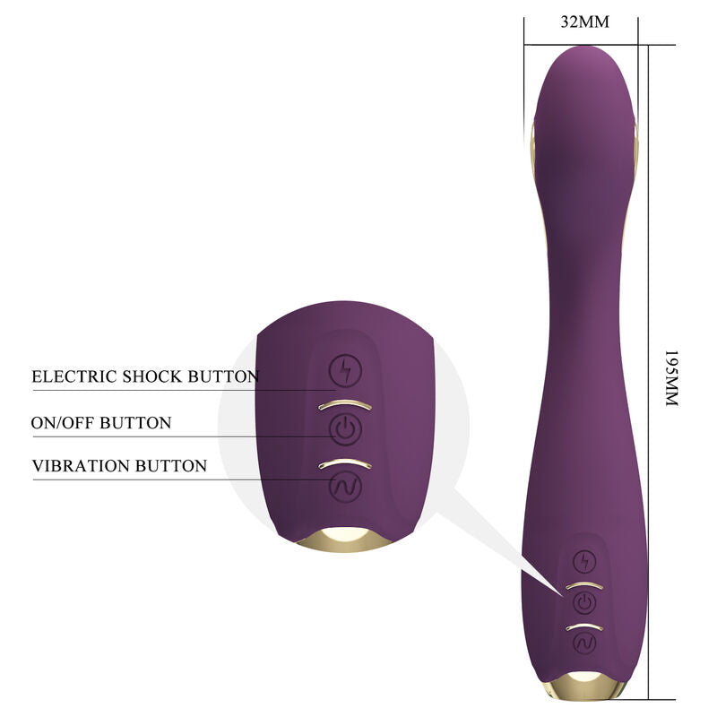 PRETTY LOVE - HECTOR ELECTROSHOCK VIBRATOR PER APP-STEUERUNG LILA