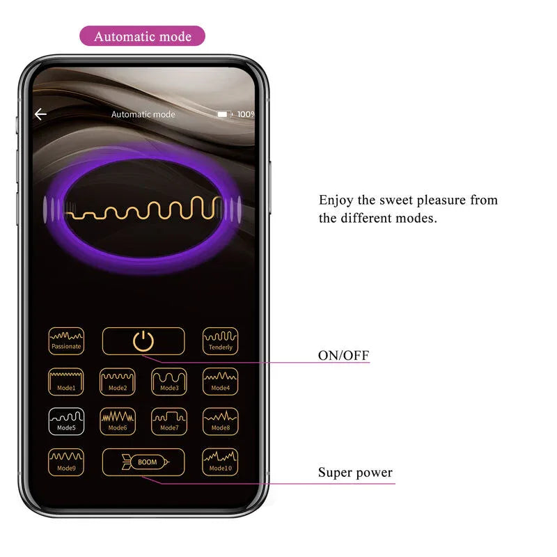 PRETTY LOVE - HECTOR ELECTROSHOCK VIBRATOR PER APP-STEUERUNG LILA - Vanelion Paradise
