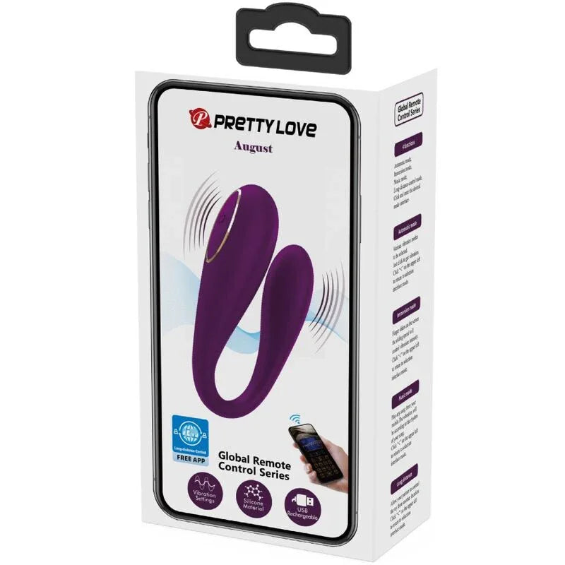 PRETTY LOVE - AUGUST REMOTE GLOBAL DOPPELT VERGNÜGEN VIBRATOR - Vanelion Paradise