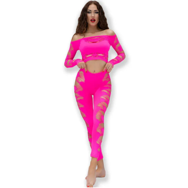 CHILIROSE - CR 4632 TOP & HOSE PINK GRÖßE/L - Vanelion Paradise