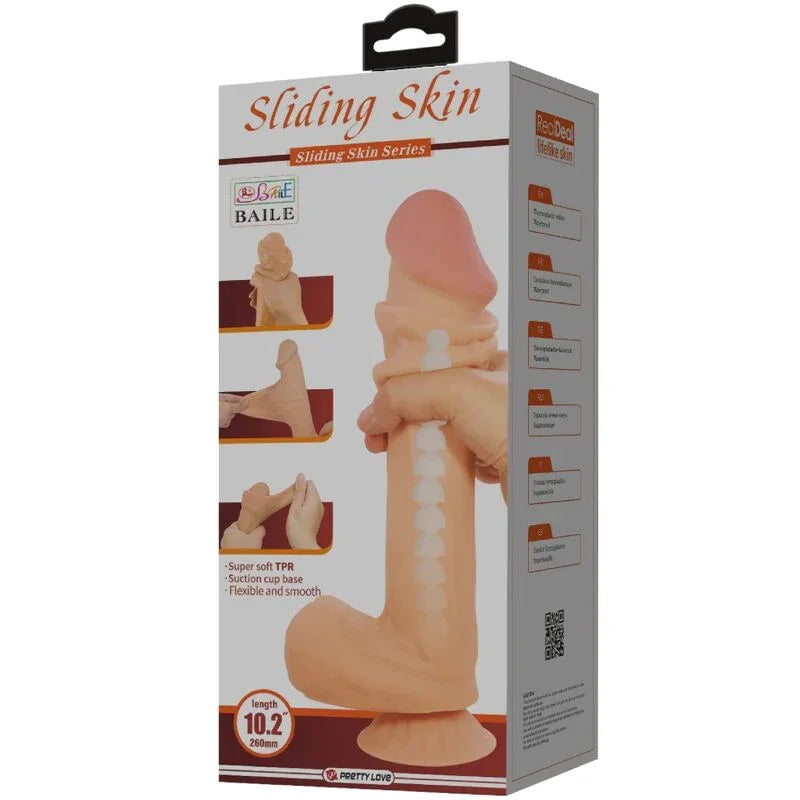 PRETTY LOVE - SLIDING SKIN SERIES REALISTISCHER DILDO MIT SLIDING SKIN SAUNAPF FLEISCH 26 CM - Vanelion Paradise