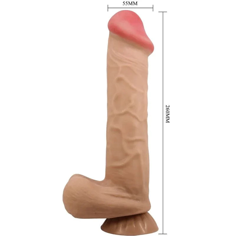 PRETTY LOVE - SLIDING SKIN SERIES REALISTISCHER DILDO MIT SLIDING SKIN SAUNAPF FLEISCH 26 CM - Vanelion Paradise