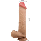 PRETTY LOVE - SLIDING SKIN SERIES REALISTISCHER DILDO MIT SLIDING SKIN SAUNAPF FLEISCH 26 CM - Vanelion Paradise