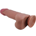 PRETTY LOVE - SLIDING SKIN SERIES REALISTISCHER DILDO MIT SCHIEBENDEM BRAUNEN HAUTSAUGNAPF 20,6 CM - Vanelion Paradise