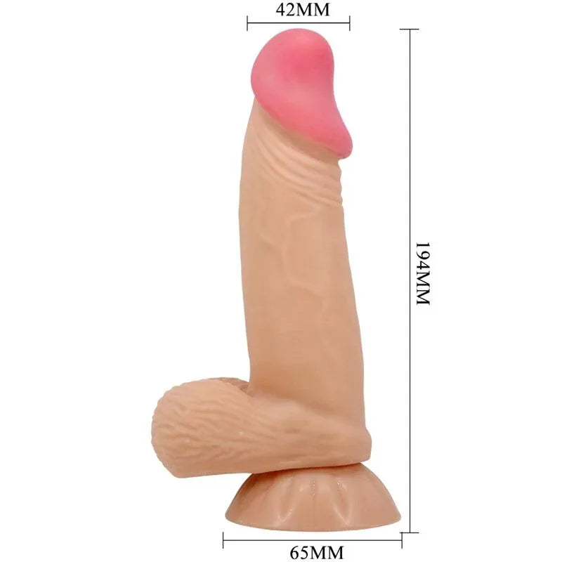 PRETTY LOVE - SLIDING SKIN SERIES REALISTISCHER DILDO MIT SLIDING SKIN SAUGNAPF 19,4 CM - Vanelion Paradise