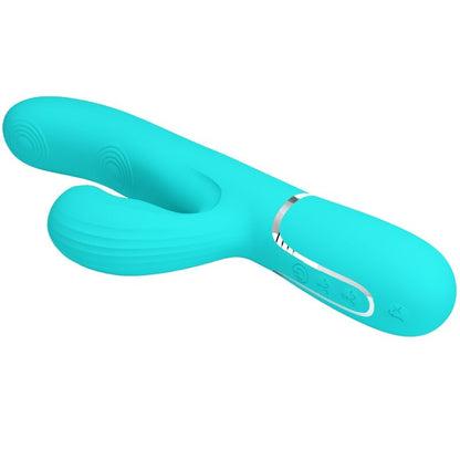 PRETTY LOVE - PERLITA MULTIFUNKTIONS-3-IN-1-G-PUNKT-VIBRATOR AQUA GRÜN