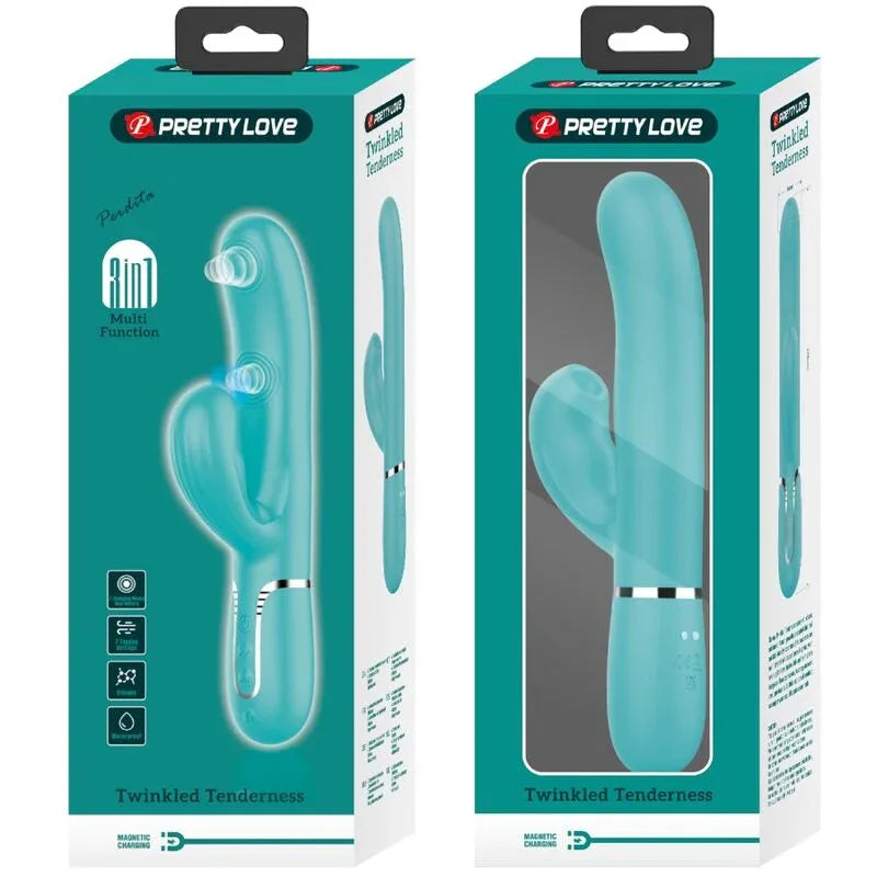PRETTY LOVE - PERLITA MULTIFUNKTIONS-3-IN-1-G-PUNKT-VIBRATOR AQUA GRÜN - Vanelion Paradise