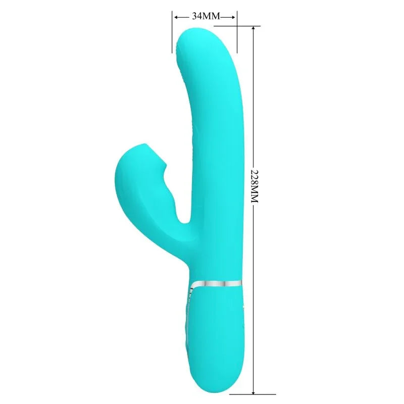 PRETTY LOVE - PERLITA MULTIFUNKTIONS-3-IN-1-G-PUNKT-VIBRATOR AQUA GRÜN - Vanelion Paradise