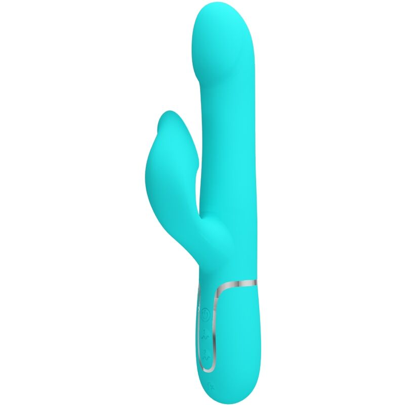 PRETTY LOVE - RABBIT VIBRATOR PEARLS AQUA GREEN